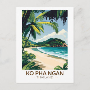 Koh Pha Ngan Thailand Reisen Kunst Vintag Postkarte