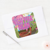 Koh Pha Ngan Thailand Reiseplakat Quadratischer Aufkleber (Umschlag)