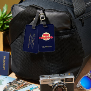 Koh Phangan auf der Vintagen Insel Thailand Gepäckanhänger