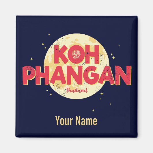 Koh Phangan auf der Vintagen Insel Thailand Magnet (Vorne)