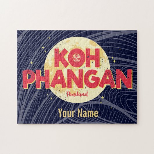 Koh Phangan auf der Vintagen Insel Thailand Puzzle (Horizontal)