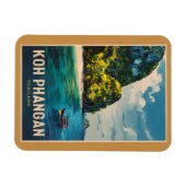Koh Phangan Thailand Reisen Art Vintag Magnet (Horizontal)