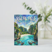 Koh Phi Phi Le Thailand Postkarte (Stehend Vorderseite)