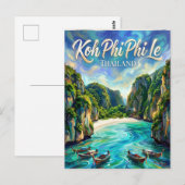 Koh Phi Phi Le Thailand Postkarte (Vorne/Hinten)