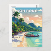 Koh Rong Kambodia Travel Postkarte (Vorne/Hinten)