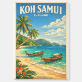 Koh Samui Island, Thailand retro Magnet (Vorderseite)