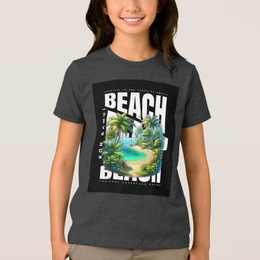 Koh Samui Island Thailand Tri-Blend Shirt (Vorderseite)