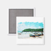 Koh Samui Thailand Beach Paradies Magnet (Vorderseite/Rückseite)