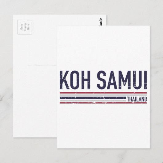 Koh Samui Thailand Postkarte (Vorne/Hinten)