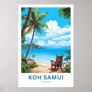 Koh Samui Thailand Travel Print Poster