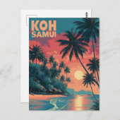 Koh Samui vintage Postkarte (Vorne/Hinten)