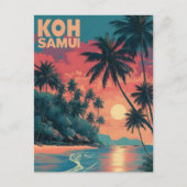 Koh Samui vintage Postkarte (Vorderseite)