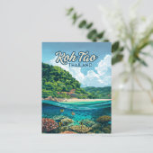 Koh Tao Thailand Asia Scuba Diving Beach Island Postkarte (Stehend Vorderseite)