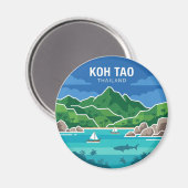 Koh Tao Thailand Magnet (Vorderseite/Rückseite)