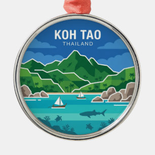 Koh Tao Thailand Ornament Aus Metall