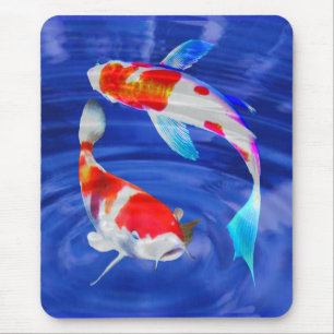 Kohaku Duo im tiefen blauen Teich Mousepad