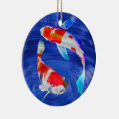 Kohaku Duo in Deep Blue Pond Keramikornament (Rechts)