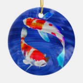 Kohaku Duo in Deep Blue Pond Keramikornament (Vorne)
