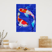 Kohaku Duo in Deep Blue Pond Poster (Küche)