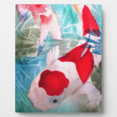 Kohaku Koi 2 Japanische Aquarell-Kunst Fotoplatte (Vorderseite)