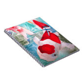 Kohaku Koi 2 Japanische Aquarell-Kunst Notizblock (Rechte Seite)