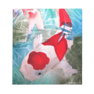Kohaku Koi 2 Japanische Aquarell-Kunst Notizblock