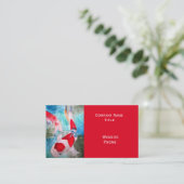 Kohaku Koi 2 japanische Fische stilvoller Visitenkarte (Stehend Vorderseite)