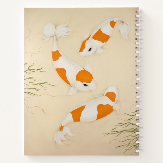 Kohaku Koi Carp Fish Art Print Notizblock (Rückseite)