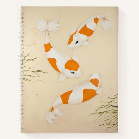 Kohaku Koi Carp Fish Art Print Notizblock (Vorderseite)