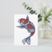 Kohaku Koi Fish Postkarte (Stehend Vorderseite)