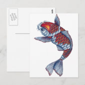 Kohaku Koi Fish Postkarte (Vorne/Hinten)