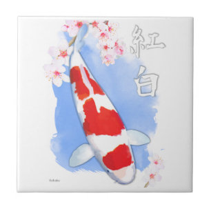 Kohaku Koi Fliese