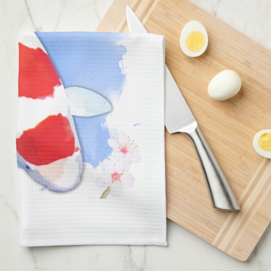 Kohaku Koi Geschirrtuch (Viertel Falte)