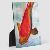 Kohaku Koi Japanische Aquarellkunst Fotoplatte (Seite)