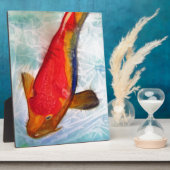 Kohaku Koi Japanische Aquarellkunst Fotoplatte (Seite)