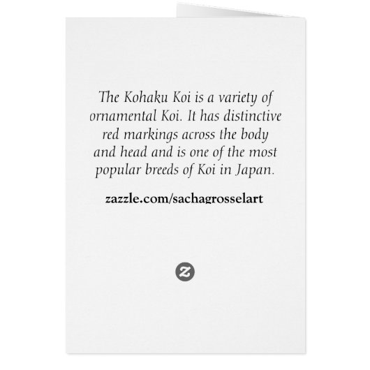 Kohaku Koi japanische Fisch-Aquarellkunst (Hinten)