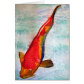 Kohaku Koi japanische Fisch-Aquarellkunst (Vorne)