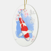 Kohaku Koi Keramikornament (Links)