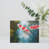 Kohaku Koi Postkarte (Stehend Vorderseite)