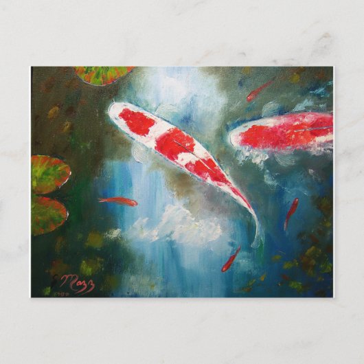 Kohaku Koi Postkarte (Vorderseite)