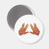 Kohen Hände Magnet (Vorderseite/Rückseite)