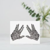 Kohen Hands Postkarte (Stehend Vorderseite)