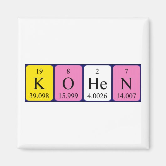 Kohen-Periodenmagnet Magnet (Vorne)