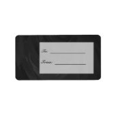 Kohl Black Monogram Personalisiert Adressaufkleber (Vorne)