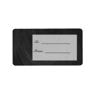 Kohl Black Monogram Personalisiert Adressaufkleber