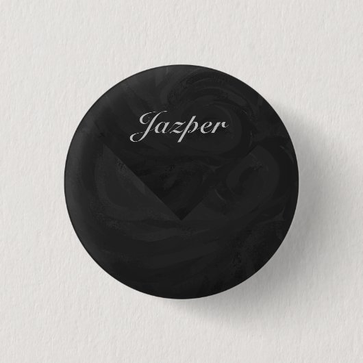 Kohl Black Monogram Personalisiert Button (Vorderseite)