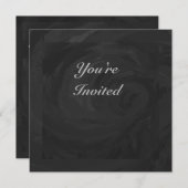 Kohl Black Monogram Personalisiert Einladung (Vorne/Hinten)