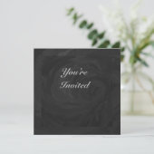 Kohl Black Monogram Personalisiert Einladung (Stehend Vorderseite)