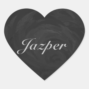Kohl Black Monogram Personalisiert Herz-Aufkleber