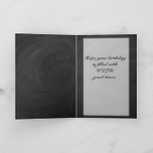 Kohl Black Monogram Personalisiert Karte (Innenseite)